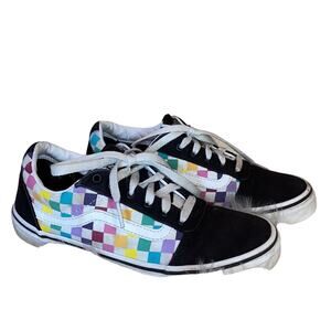 Vans Old Skool Checkered Rainbow Missy 4.5